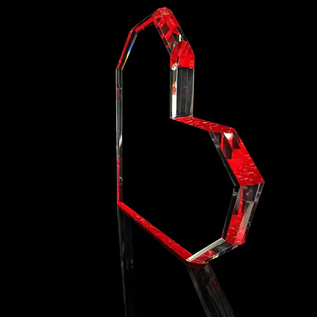 Diamond Bevel Heart-H